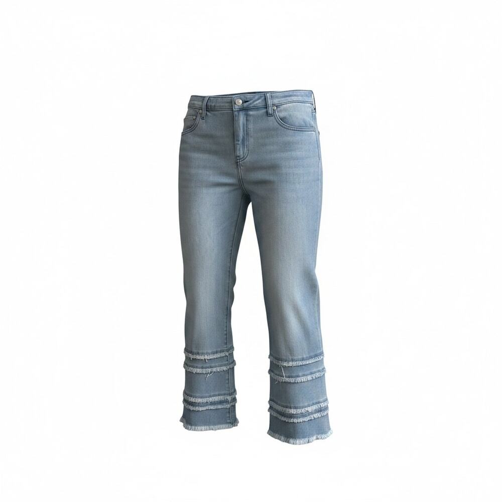 Liverpool Women's Frayed Hem Hannah Cropped Jeans - Size 14 - Picture 2 of 4